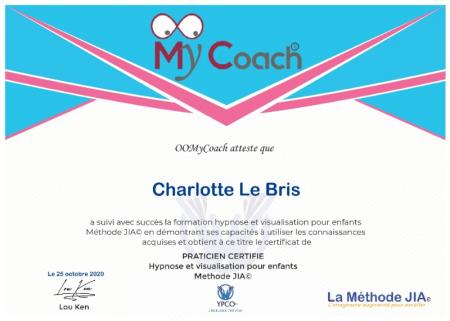 Diplôme formation hypnose Charlotte LE BRIS